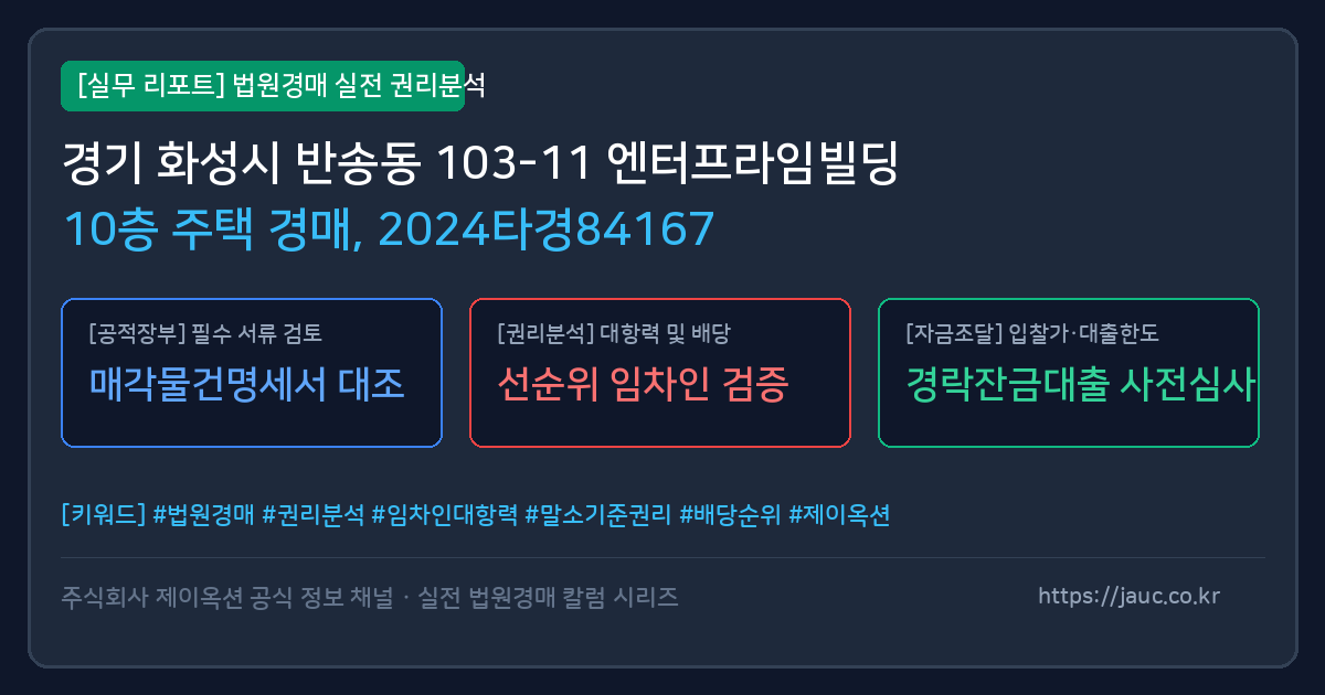 화성 주택 경매 물건의 확인 포인트를 정리한 안내 그래픽