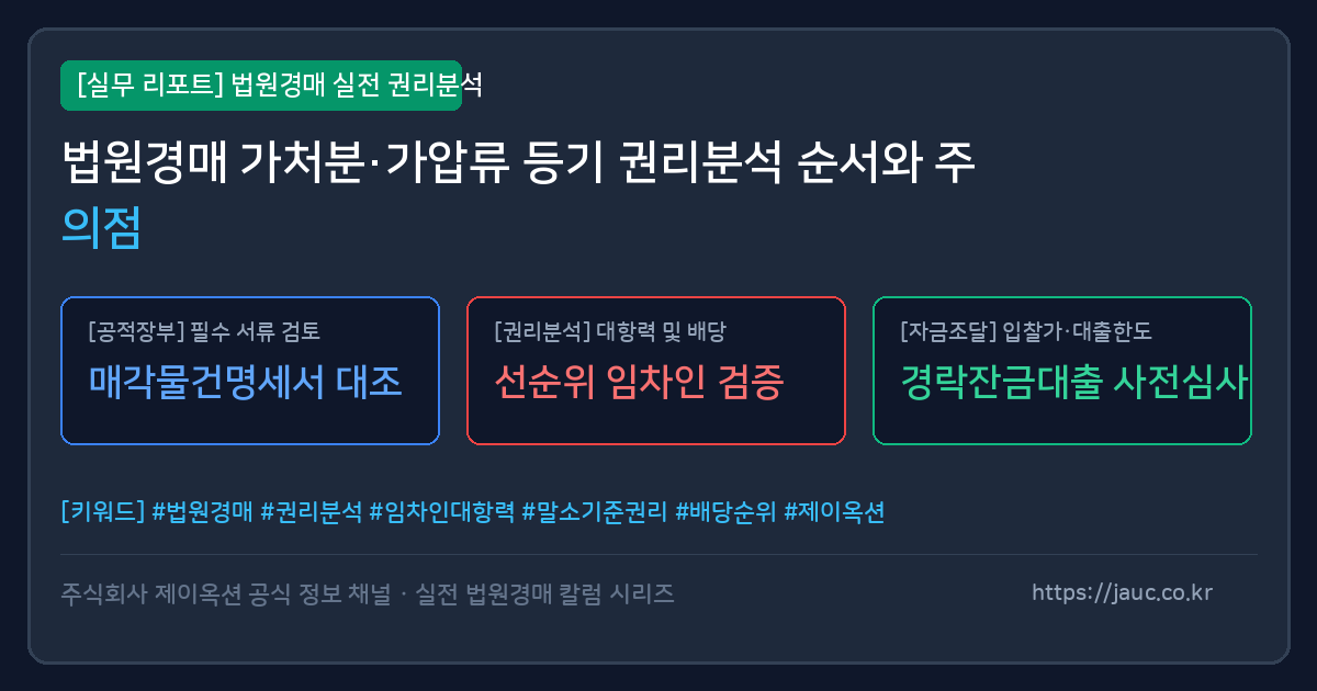 법원경매 권리분석을 위한 가처분 및 가압류 확인 순서 안내 인포그래픽 그래픽