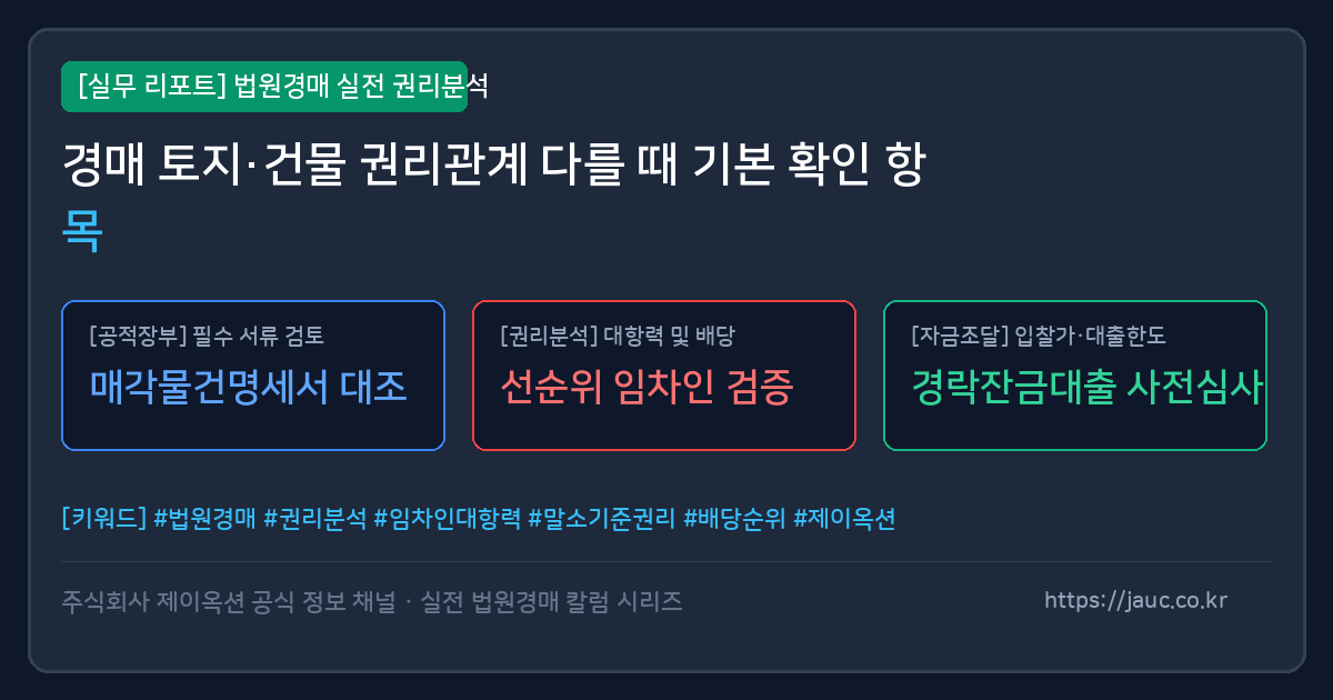 토지와 건물 권리관계 확인을 위한 체크리스트 인포그래픽